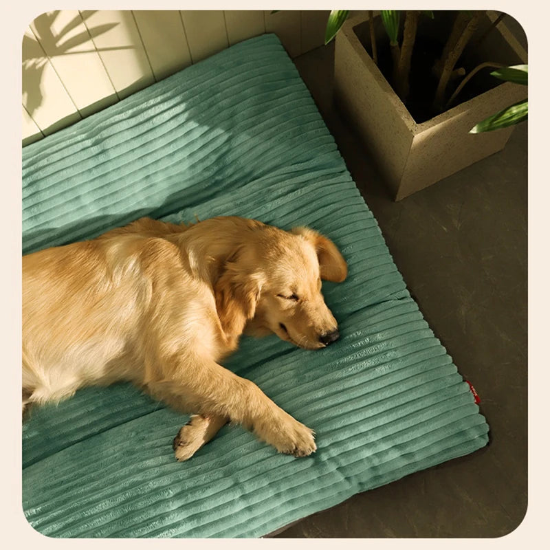 Dog Mat Corduroy Pad Oversize Pet Sleeping Bed Warm Big Thicken Dog Sofa Removable Washable Pet Supplies for Medium Large Dogs