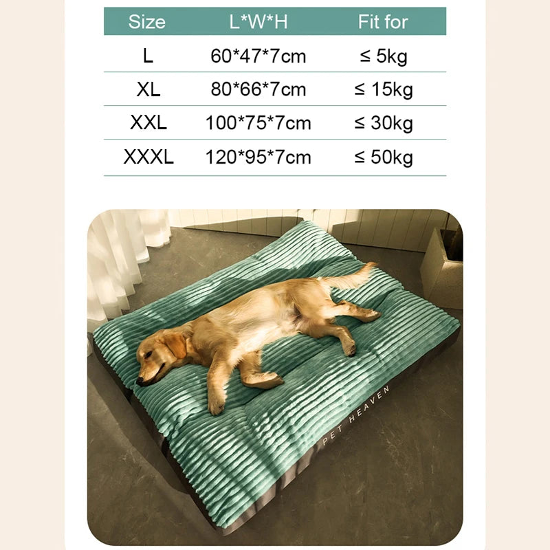 Dog Mat Corduroy Pad Oversize Pet Sleeping Bed Warm Big Thicken Dog Sofa Removable Washable Pet Supplies for Medium Large Dogs