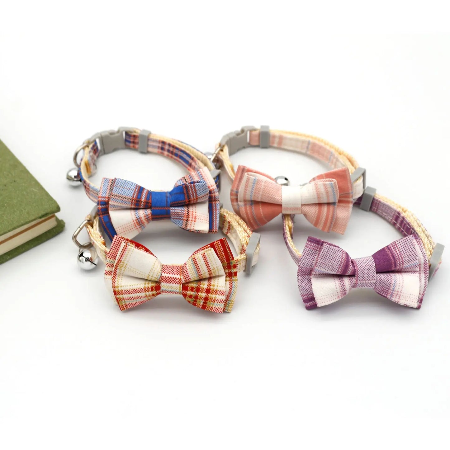 Cute Cat Collar Small Puppy Cat Collars Bow Kitten Cat Collar Bowknot Necklace with Bell for Dogs Cats Chihuahua Pet Supplies