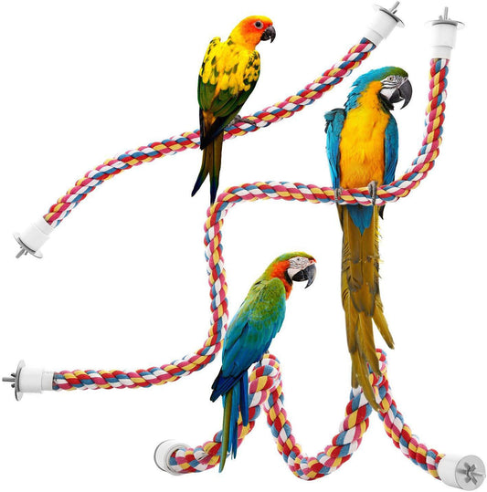 Big small and medium parrot cotton rope climbing rope bite toy